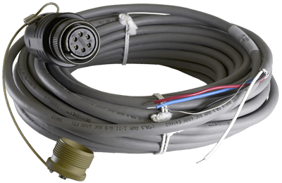 TURCK Female x Free Leads Military Style Cable, 6 pin, 13m, TPE/Charcoal Gray / With Closure Caps